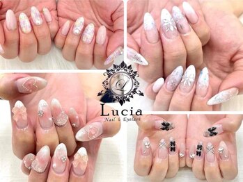 ルチア ネイルアンドアイラッシュ 元今泉店(Lucia)の写真/大切な日のネイルはＬｕｃｉａにお任せください♪丁寧な施術×高い技術力で指先を華やかに仕上げます★