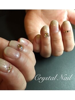 クリスタルネイル ボンベルタ橘店(CRYSTAL NAIL)/ラメグラデーションネイル
