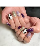 ナナズネイル 西小倉店(NANA's Nail)/パープルネイル　　by石川