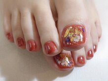 アミュリー ネイル アトリエ(Amury nail atelier)/ヴィンテージ★押し花フット♪
