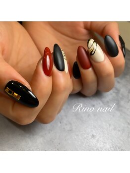 リノ ネイル(Rino nail)/BLACK×RED