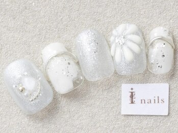 アイネイルズ 三宮店(I nails)/ホワイトブライダル￥9000