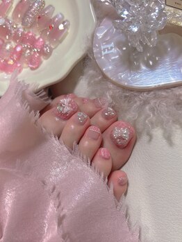 ピンクハルナネイル(pink haruna nail)/フットネイル