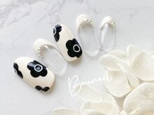 ネイルアンドアイラッシュ ボネール 銀座店(lash Bounail)/フラワーネイル・モノトーン
