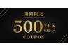 口コミ投稿画面提示で￥500OFF