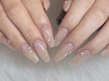 ウィスタリアフィールドネイル MONAD店(WISTARIA FIELD)/ナチュラルカラー パーツアート