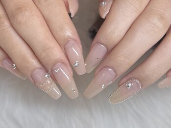 ウィスタリアフィールドネイル MONAD店(WISTARIA FIELD)/ナチュラルカラー パーツアート