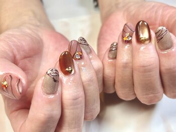 バレンタインネイル