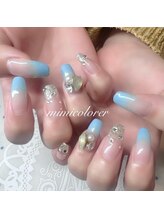 ミミクロレ(MiMi colorer)/水色ワンホンネイル