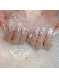 オーロラマーメイドネイル