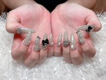 レアネイル 新宿(le'a nail)/グレーマグネットネイル