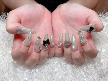 レアネイル 新宿(le'a nail)/グレーマグネットネイル