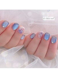 紫陽花ネイル・ショートネイル