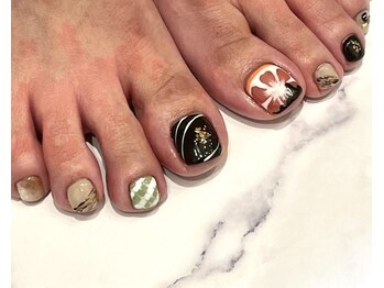 ネイルクイックオアシス ペリエ千葉店/フットジェルコース+アート