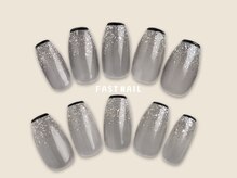 ファストネイル 本厚木駅前店(FAST NAIL)/スキニーフレンチ/ラメ【12407】