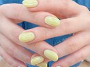 ミルクイエローオーロラネイル