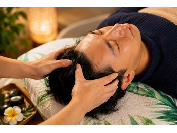 ハレノヒスパ 八千代店(HARENOHI SPA)の写真/男性の頑固な首肩こり・眼精疲労に◎深層リンパ×極癒ヘッドスパで、仕事や家事の疲れを徹底リセット!