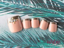 ネイルサロンアビー 北千住店(abbie)/ブラウンラメフレンチ◇￥12331