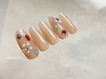 ネイルサロン イントゥ(into_)/ストーン フラワー レトロ