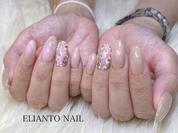 エリアントネイル(ELIANTO NAIL)/マグネットジェル×レオパード