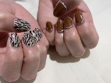 アンドココ 下北沢店(And & coco.)/ゼブラ柄ネイル