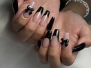 【シンプル】リボンネイル