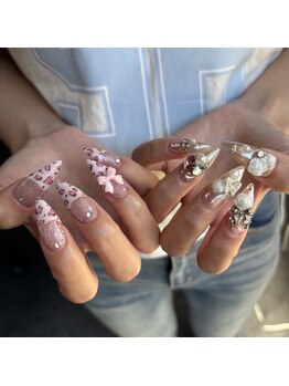 リノン(Linon)/レオパード×ピンク