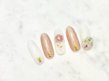 押し花ネイル【7800円コース】