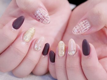 ラルネイル 大宮(Lull. nail)/*ツイード*ワンカラー*