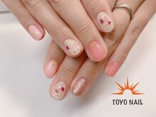 トヨネイル(TOYO NAIL)/押し花ピンク☆