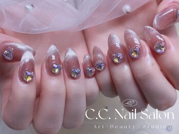 シーシーネイルサロン 池袋(C.C.Nail salon)/マグネットネイルxフレンチ.