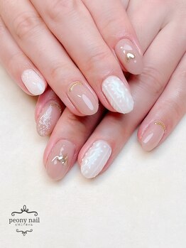 ピオニーネイル(peony nail)/ニットネイル ミラーハート