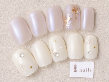 アイネイルズ 三宮店(I nails)の写真/初回オフ込★シンプルコース¥6500♪シンプルだけどトレンド感も♪日常使いもお呼ばれネイルも☆［三宮］