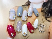 クリスタルネイル ボンベルタ橘店(CRYSTAL NAIL)/チェックネイル