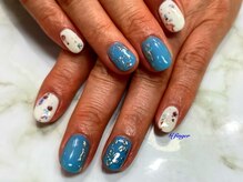 ジー フィンガー 千葉店(G)/ミラーフラワーネイル