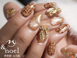 ツイード クリスマスネイル