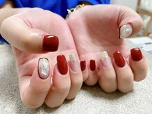 モグネイル(Mogunail)/8月定額A ボルドーネイル