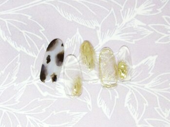 ネイルライフ(NailLife)/白べっ甲ネイル