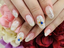 【ほり】天然石×シェルネイル