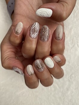 エム ネイル(emu nail)/手書きアート