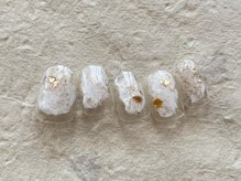 アイネイルズ 梅田店(I nails)/ホワイト塗りかけゴールド¥7700