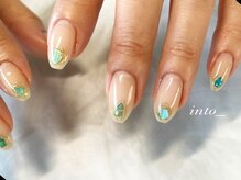 ネイルサロン イントゥ(into_)/グリーン　シェル　ミラー