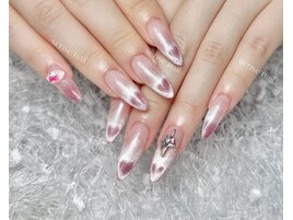 ハートマグネットフレンチネイル