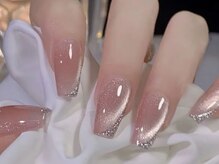 クローバーネイル 北浦和店/水光マグネッ卜+フレンチ¥8180