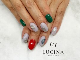 C-275 マット×ぷっくりネイル