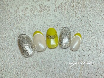 ヴィガー アンド ルックス 白金 目黒(Vigor&Looks)/フレンチ　ラメ　イエロー