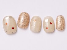 アイ ネイルズ 天神店(I nails)/シルバーラメハート　￥8300