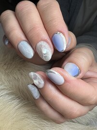 ニュアンス×メタリックネイル！