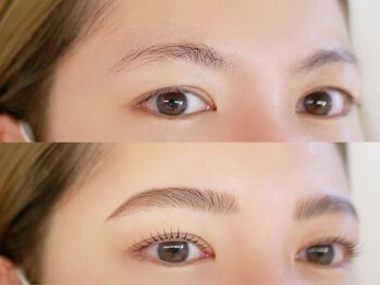 アールアイラッシュ(R eyelash)の写真/当店人気no1メニュー！お顔の印象激変。毛流れを矯正し、余分なムダ毛をwax脱毛で取り除きます◎