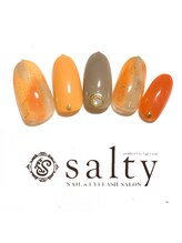 ネイルアンドアイラッシュサロン ソルティ 寺田町(salty)/ニュアンスデザイン